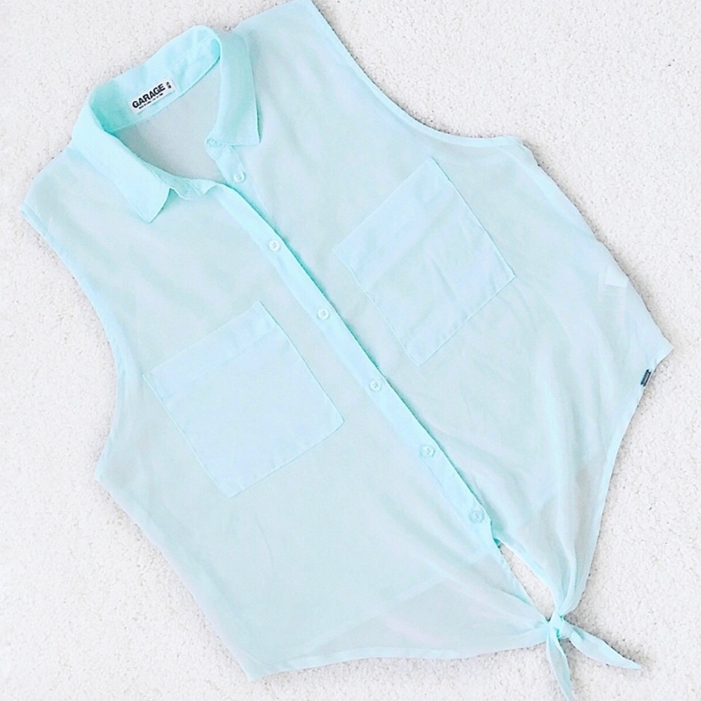 Garage Sleeveless Chiffon Blouse
